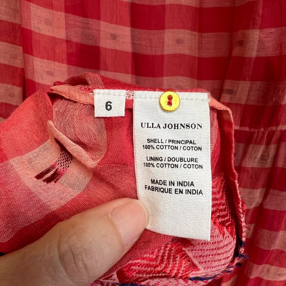 Ulla Johnson Estelle Checked Cotton Maxi Dress - Picture 7 of 9